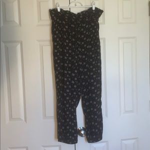 american eagle floral paper bag pants